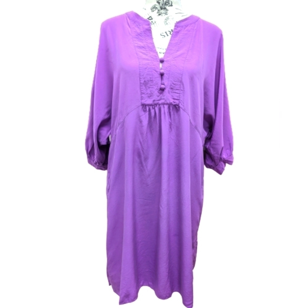 BCBGMAXAZRIA pure purple silk tunic